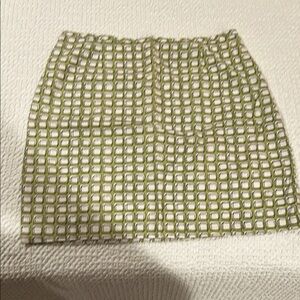 Old Navy Green and White Geometric Pencil Skirt